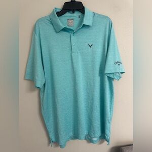Callaway Opti-Dri Golf Polo Shirt Aqua Teal Men’s Large Performance